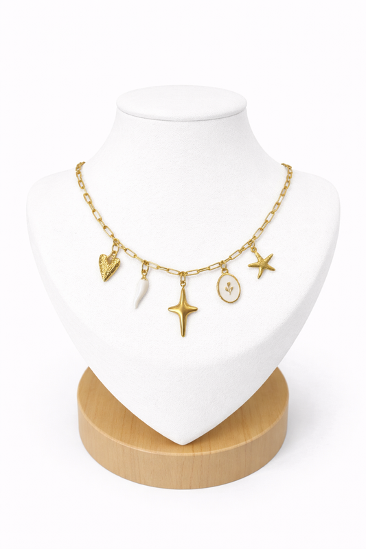 Collier Roxane doré en acier inoxydable