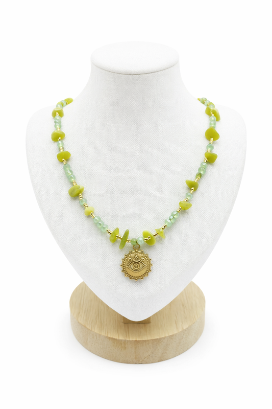 Collier Œil Doré – Opale