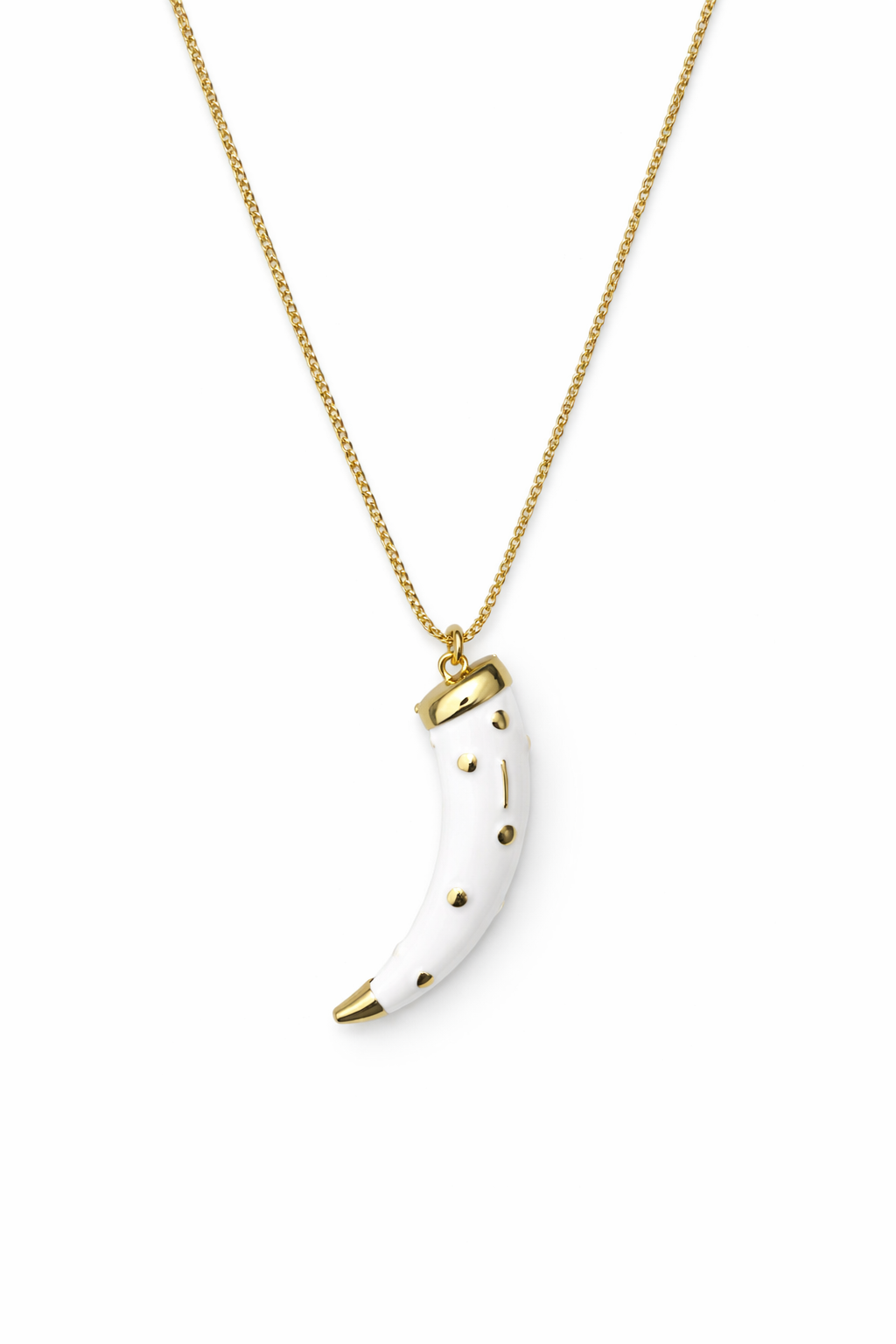 Collier sautoir corne – Noir ou Blanc& doré