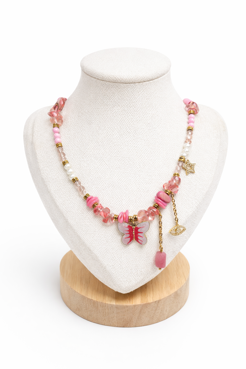 COLLIER PINK BUTTERFLY