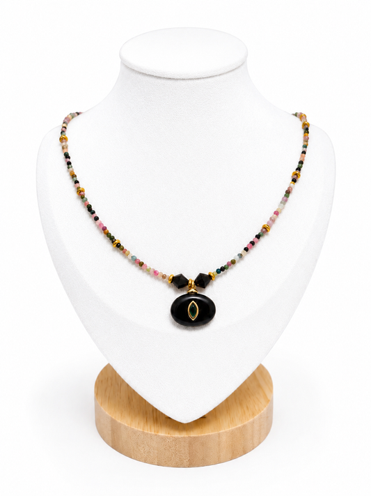 Collier Kia - Pierres naturelles Tourmaline
