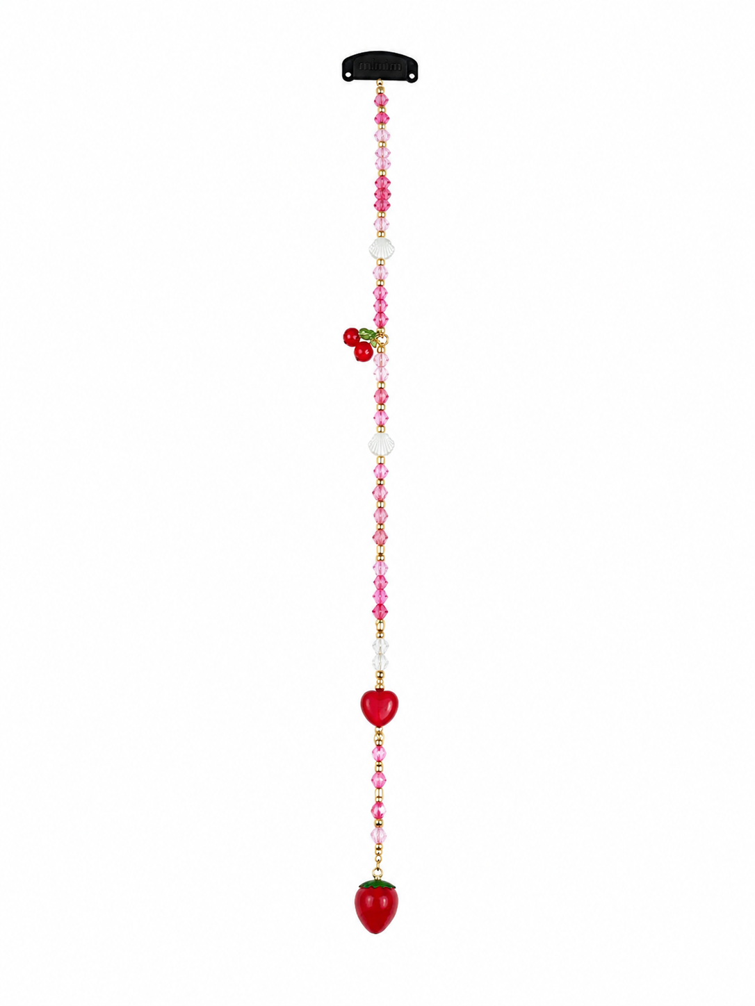 Barrettes bijoux - Fruit rouge