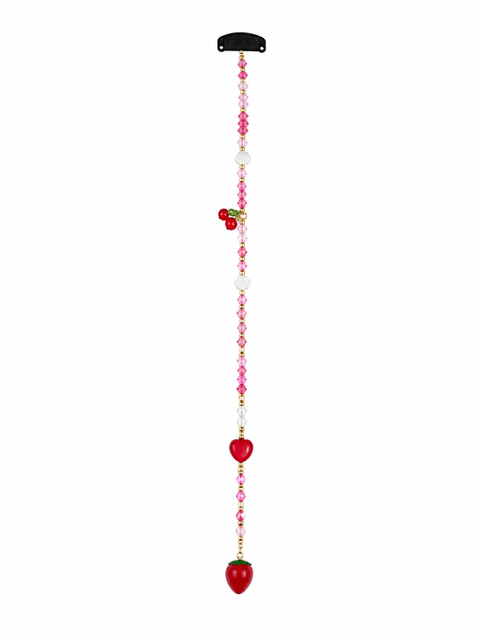 Barrettes bijoux - Fruit rouge